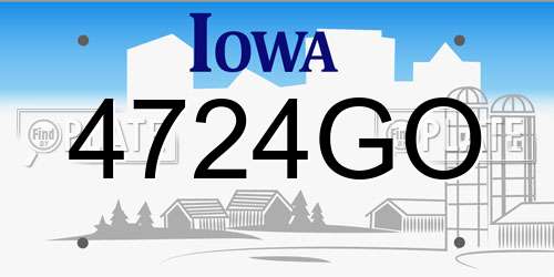 4724GO Iowa License Plate