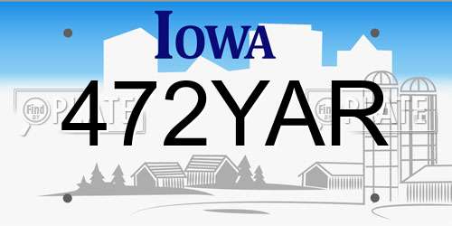 472YAR Iowa License Plate
