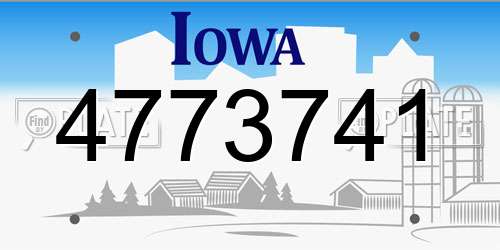 4773741 Iowa License Plate