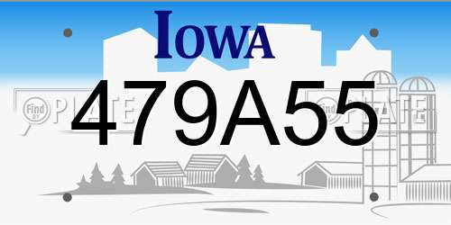 479A55 Iowa License Plate