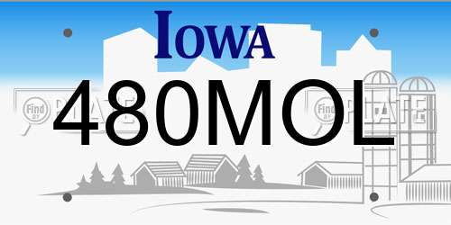 480MOL Iowa License Plate