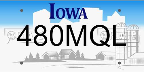 480MQL Iowa License Plate