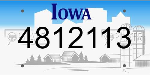 4812113 Iowa License Plate