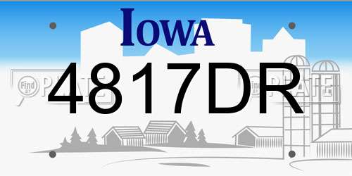 4817DR Iowa License Plate