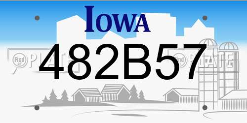 482B57 Iowa License Plate