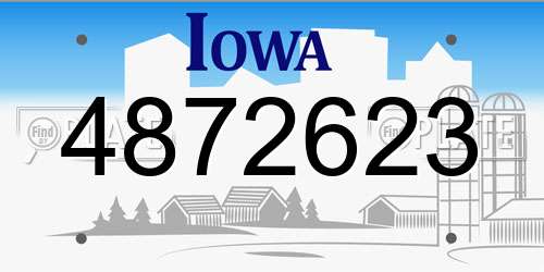 4872623 Iowa License Plate