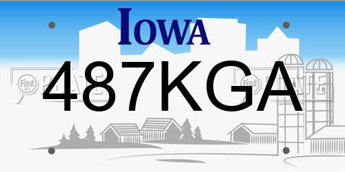 487KGA Iowa License Plate