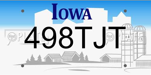 498TJT Iowa License Plate