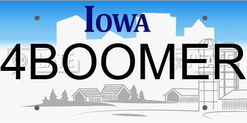 4BOOMER Iowa License Plate