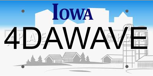 4DAWAVE Iowa License Plate