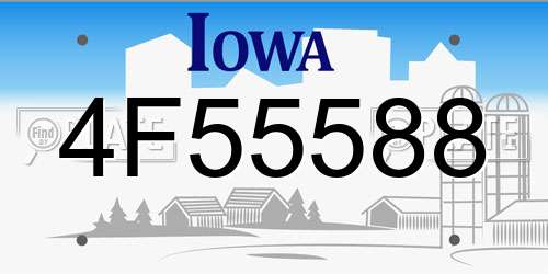 4F55588 Iowa License Plate