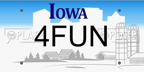 4FUN Iowa License Plate