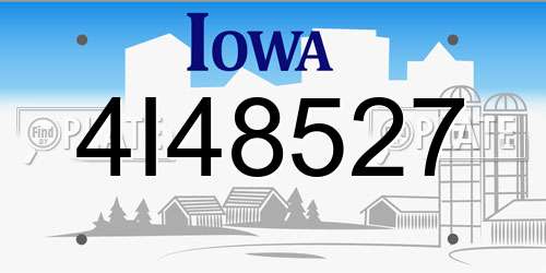 4I48527 Iowa License Plate