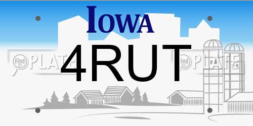 4RUT Iowa License Plate