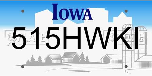 515HWKI Iowa License Plate