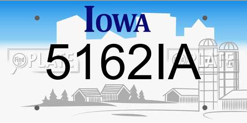 5162IA Iowa License Plate