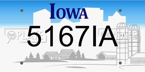 5167IA Iowa License Plate