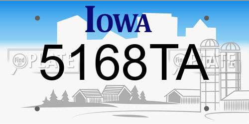 5168TA Iowa License Plate