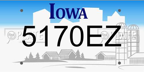 5170EZ Iowa License Plate