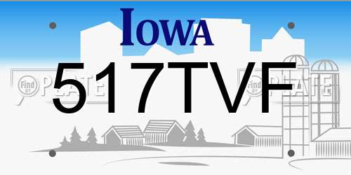 517TVF Iowa License Plate