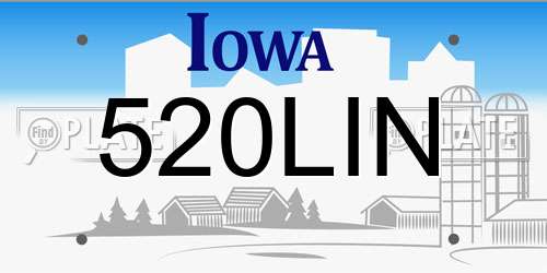 520LIN Iowa License Plate