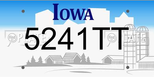 5241TT Iowa License Plate