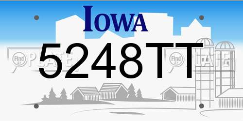 5248TT Iowa License Plate