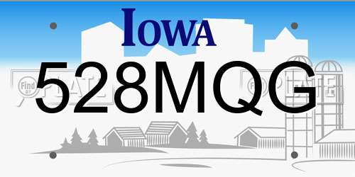 528MQG Iowa License Plate