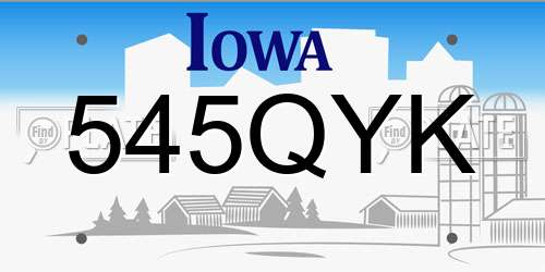 545QYK Iowa License Plate