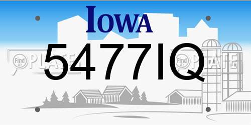 5477IQ Iowa License Plate