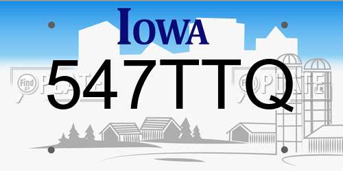 547TTQ Iowa License Plate