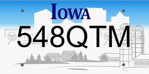 548QTM Iowa License Plate