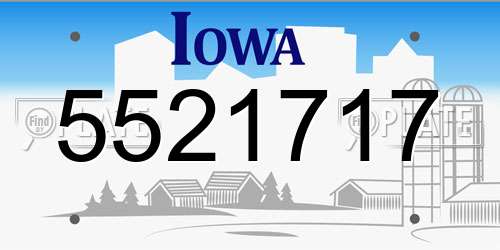 5521717 Iowa License Plate