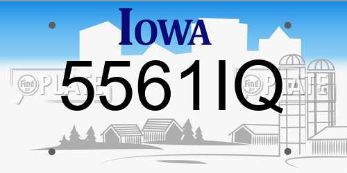 5561IQ Iowa License Plate