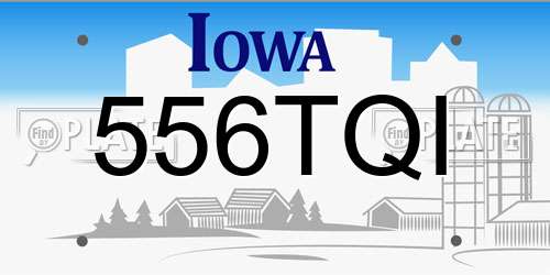 556TQI Iowa License Plate