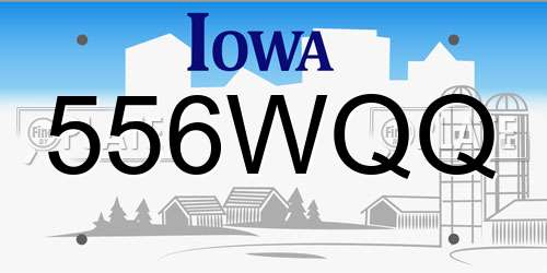 556WQQ Iowa License Plate