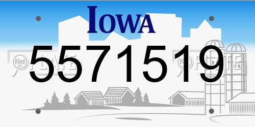 5571519 Iowa License Plate