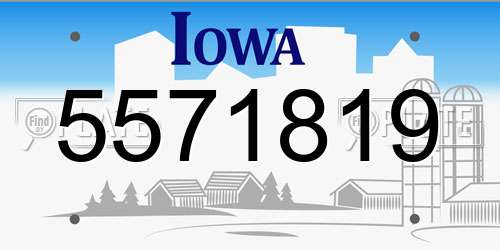 5571819 Iowa License Plate