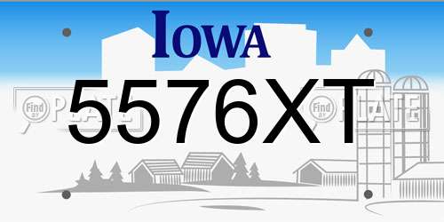 5576XT Iowa License Plate