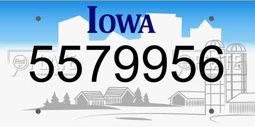5579956 Iowa License Plate