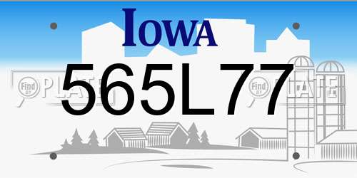 565L77 Iowa License Plate