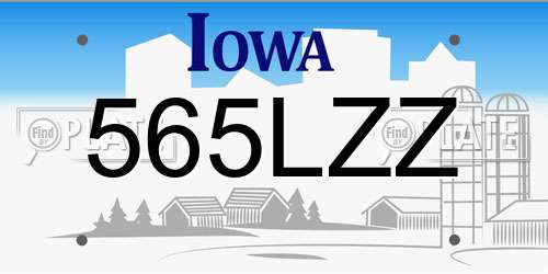 565LZZ Iowa License Plate