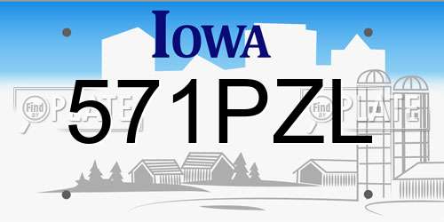 571PZL Iowa License Plate
