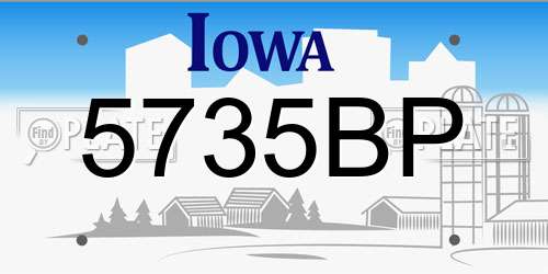 5735BP Iowa License Plate