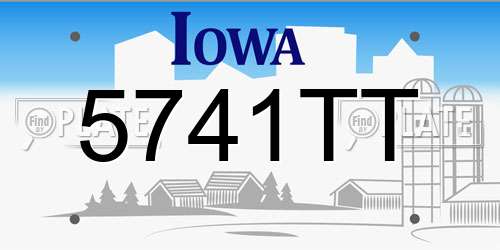 5741TT Iowa License Plate