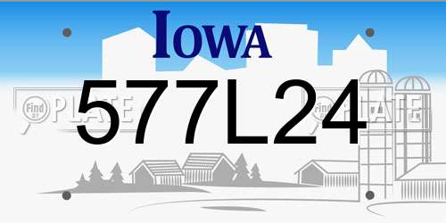 577L24 Iowa License Plate