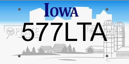 577LTA Iowa License Plate