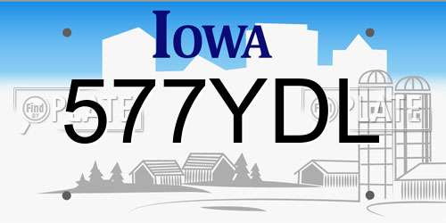 577YDL Iowa License Plate