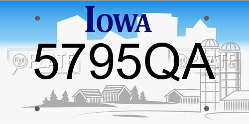 5795QA Iowa License Plate