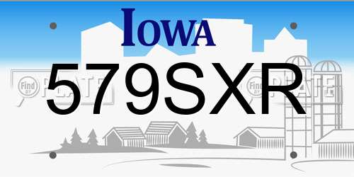 579SXR Iowa License Plate